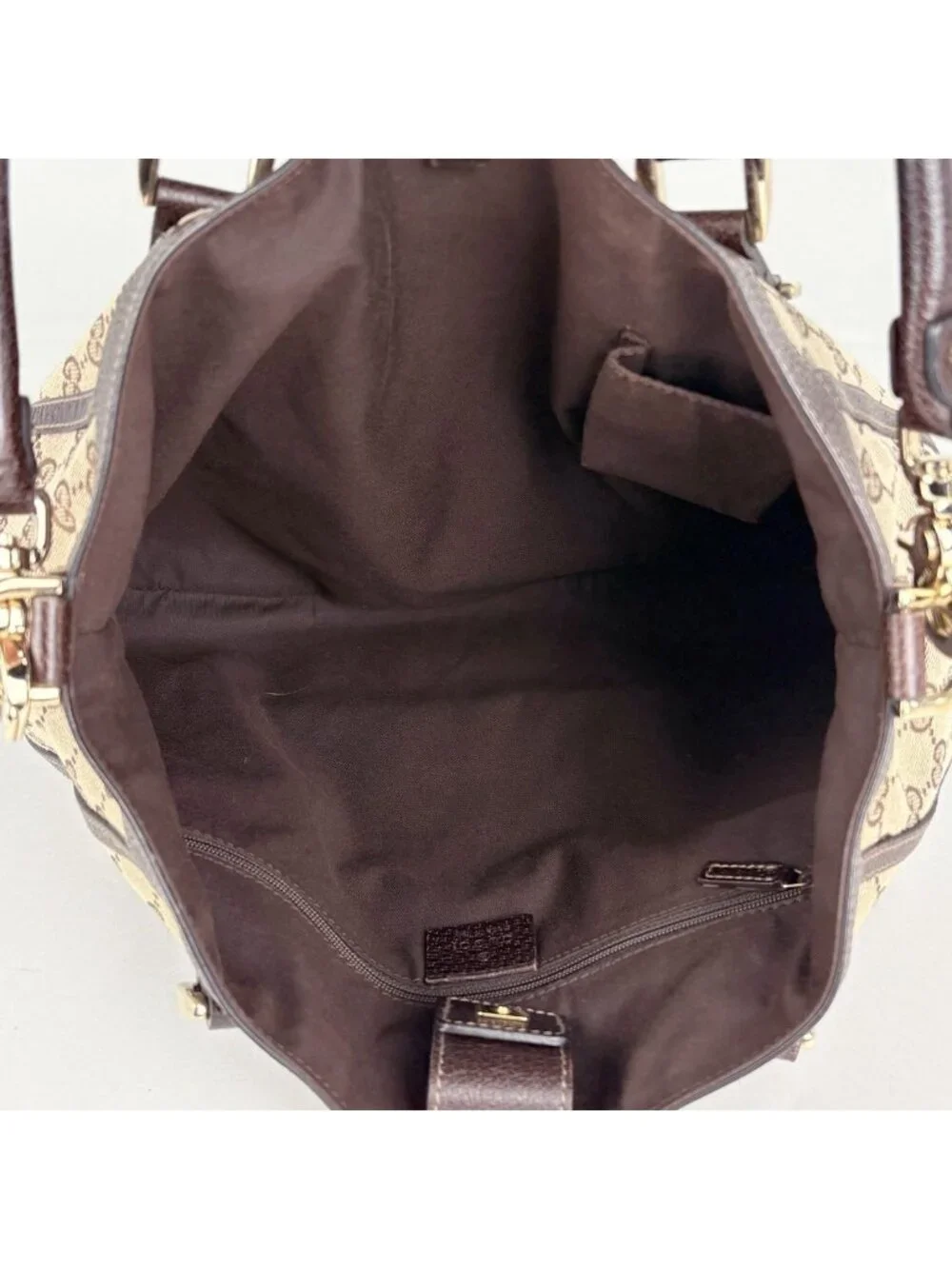 Gucci GG Pattern 2-Way Shoulder Bag Abbey Canvas Brown - Picture 8 of 8